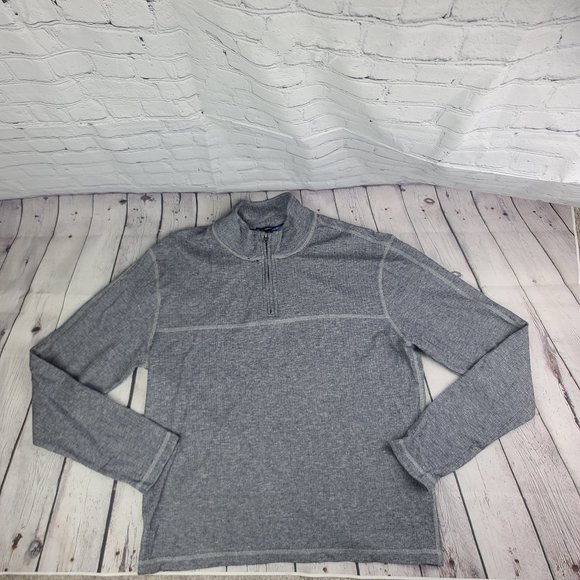 Vintage 1946 Quarter Zip Long Sleeves Sweater Gray Size XL. New - Picture 2 of 7